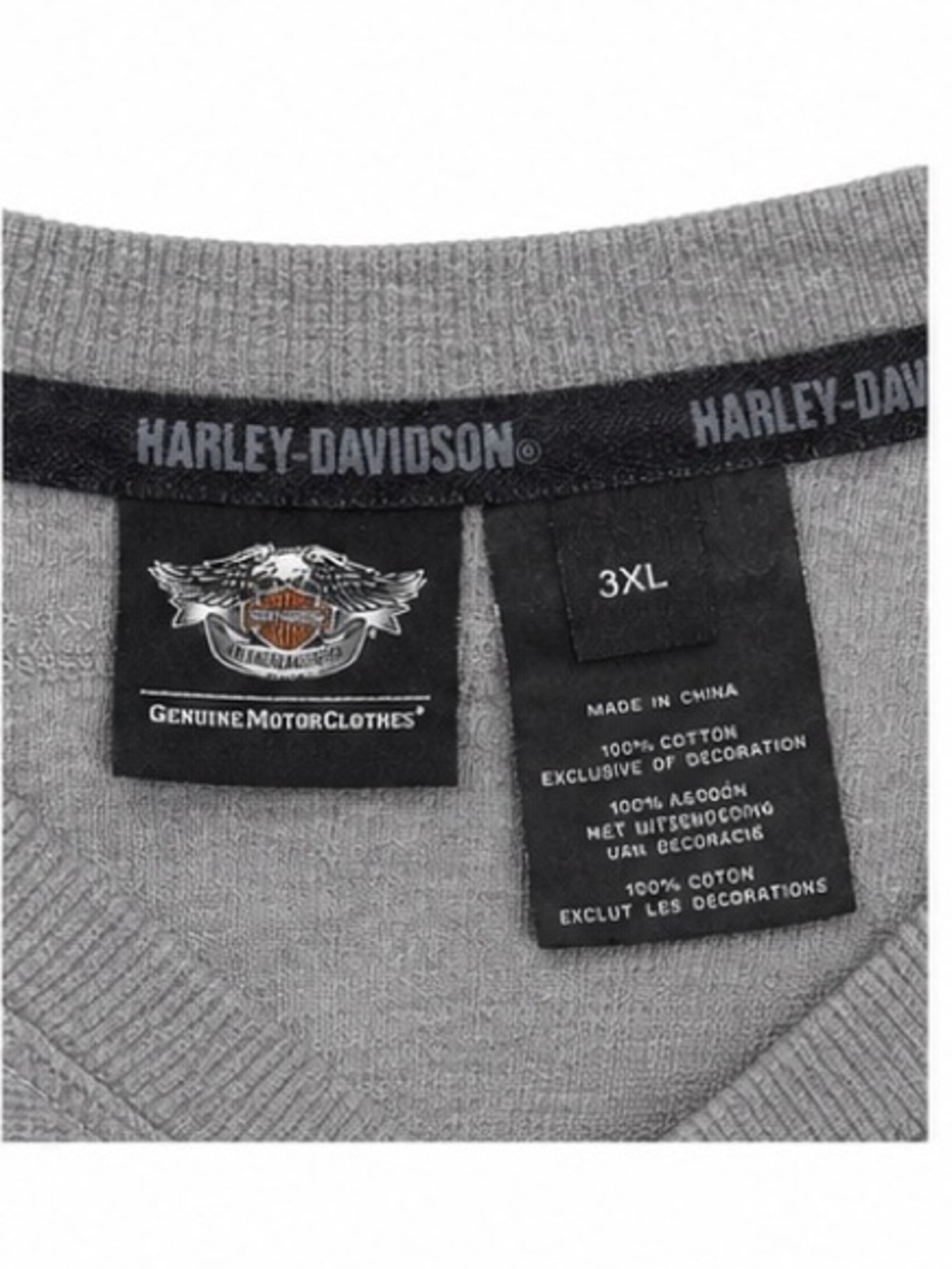 Harley-Davidson Gray Long Sleeve Eagle Graphic Tee - Picture 3 of 3